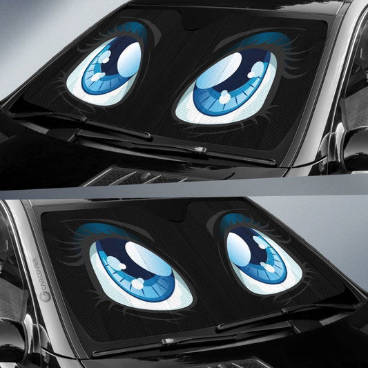 Black Cute Car Eyes Sun Shade Custom Cool Car Accessories - Gearcarcover - 2