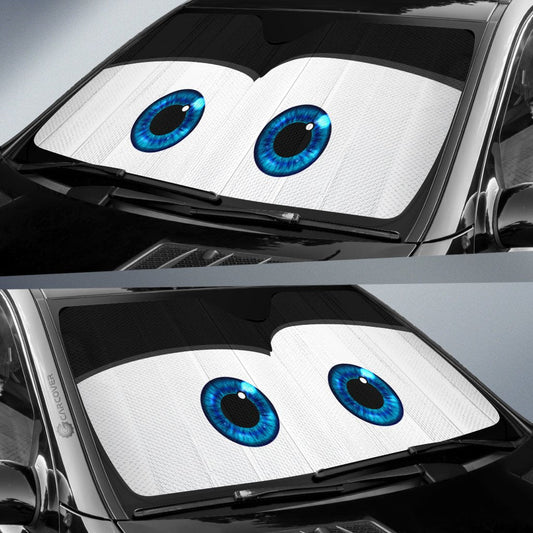 Black Cute Car Eyes Sun Shade Custom Funny Car Accessories - Gearcarcover - 2