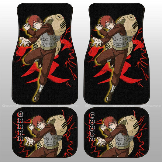 Black Gaara Car Floor Mats Custom For Fans - Gearcarcover - 2