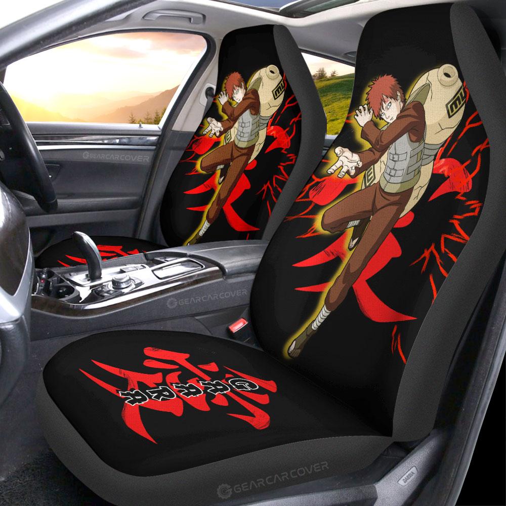 Black Gaara Car Seat Covers Custom For Anime Fans - Gearcarcover - 2