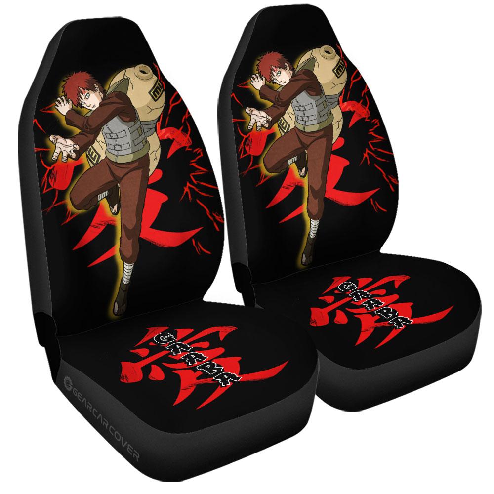 Black Gaara Car Seat Covers Custom For Anime Fans - Gearcarcover - 3