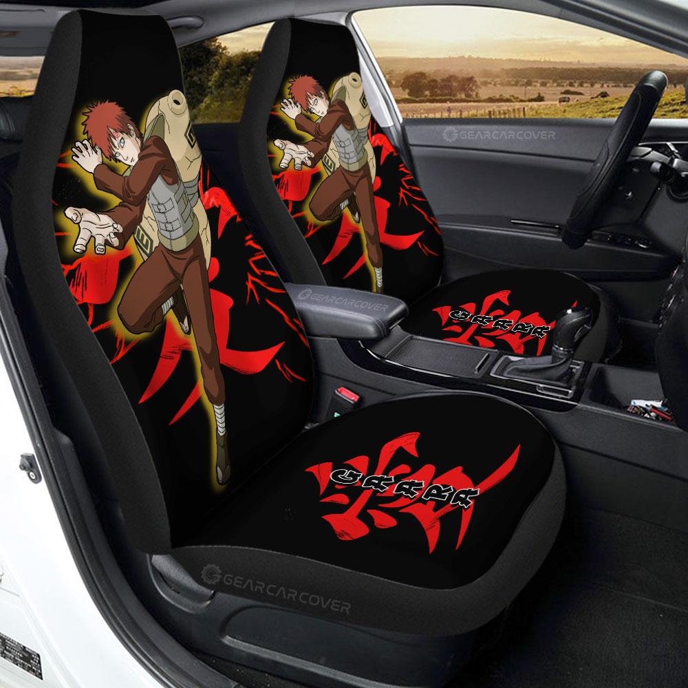 Black Gaara Car Seat Covers Custom For Anime Fans - Gearcarcover - 1