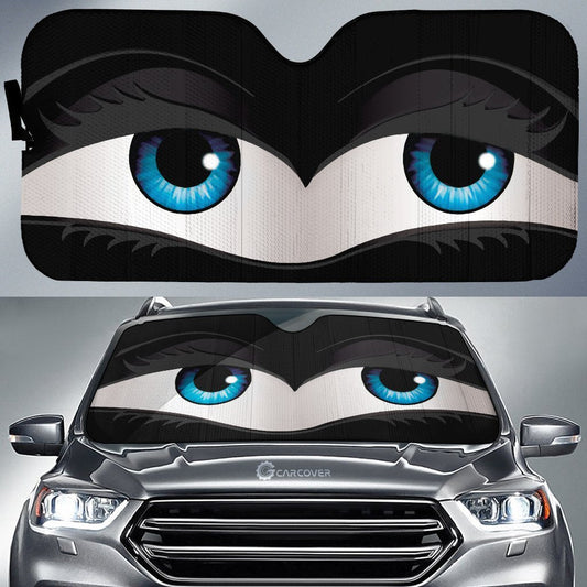 Black Glam Car Eyes Sun Shade Custom Cute Eyes Car Accessories - Gearcarcover - 1