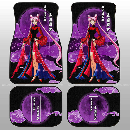 Black Lady Car Floor Mats Custom Sailor Moon Anime Car Interior Accessories - Gearcarcover - 2