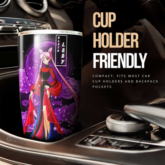 Black Lady Tumbler Cup Custom Car Interior Accessories - Gearcarcover - 2