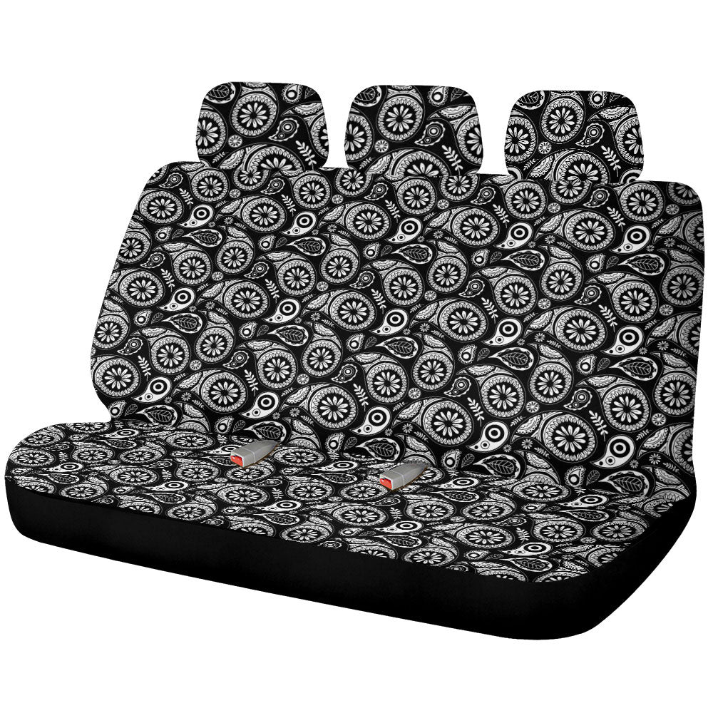 Black Paisley Pattern Car Back Seat Covers Custom Car Accessories - Gearcarcover - 1