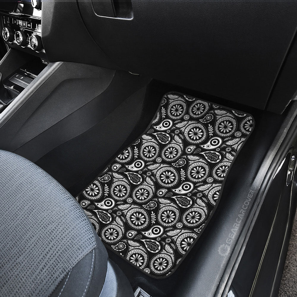 Black Paisley Pattern Car Floor Mats Custom Car Accessories - Gearcarcover - 3