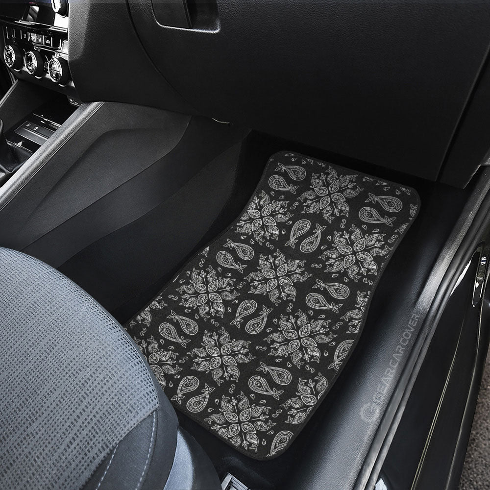 Black Paisley Pattern Car Floor Mats Custom Car Accessories - Gearcarcover - 3