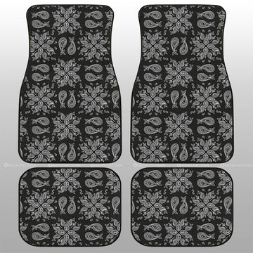 Black Paisley Pattern Car Floor Mats Custom Car Accessories - Gearcarcover - 1