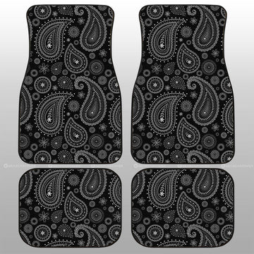 Black Paisley Pattern Car Floor Mats Custom Car Accessories - Gearcarcover - 1