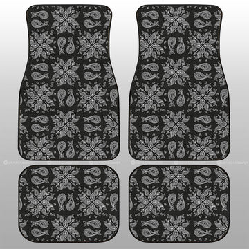 Black Paisley Pattern Car Floor Mats Custom Car Accessories - Gearcarcover - 1