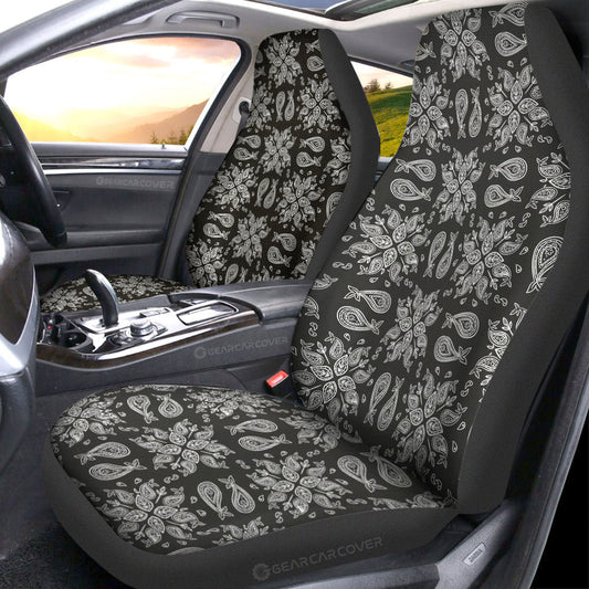 Black Paisley Pattern Car Seat Covers Custom Car Accessories - Gearcarcover - 2