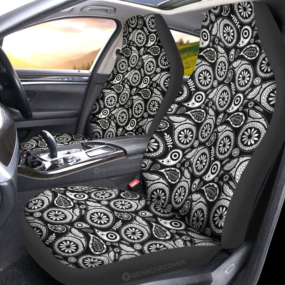 Black Paisley Pattern Car Seat Covers Custom Car Accessories - Gearcarcover - 1