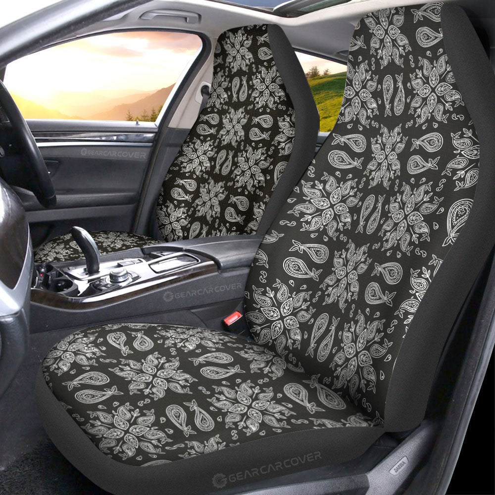 Black Paisley Pattern Car Seat Covers Custom Car Accessories - Gearcarcover - 2