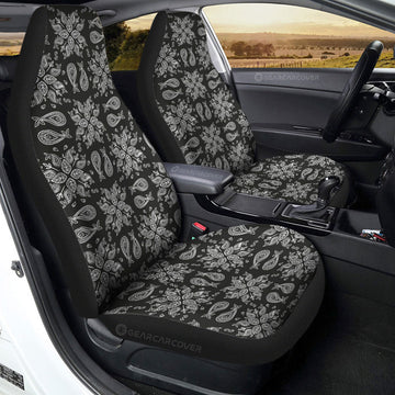 Black Paisley Pattern Car Seat Covers Custom Car Accessories - Gearcarcover - 1