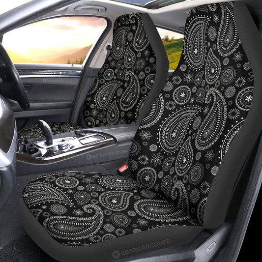 Black Paisley Pattern Car Seat Covers Custom Car Accessories - Gearcarcover - 2