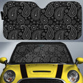 Black Paisley Pattern Car Sunshade Custom Car Accessories - Gearcarcover - 1