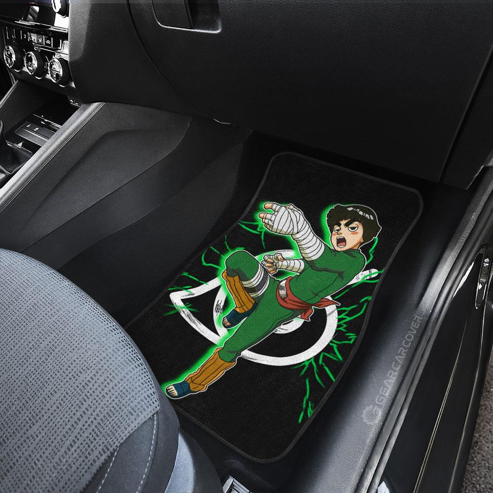 Black Rock Lee Car Floor Mats Custom Anime - Gearcarcover - 4