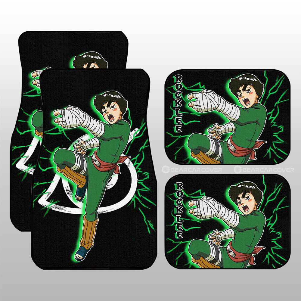 Black Rock Lee Car Floor Mats Custom Anime - Gearcarcover - 1