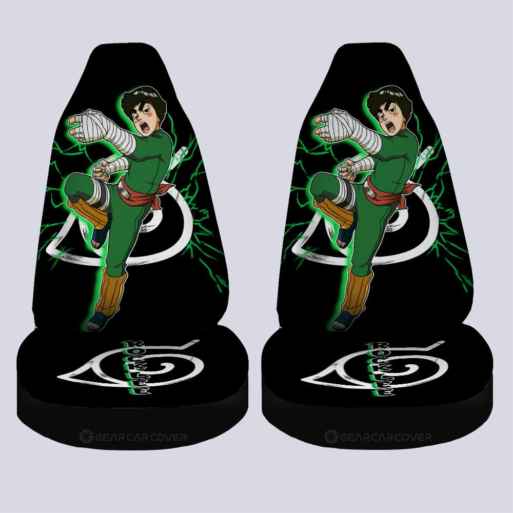 Black Rock Lee Car Seat Covers Custom Anime - Gearcarcover - 4