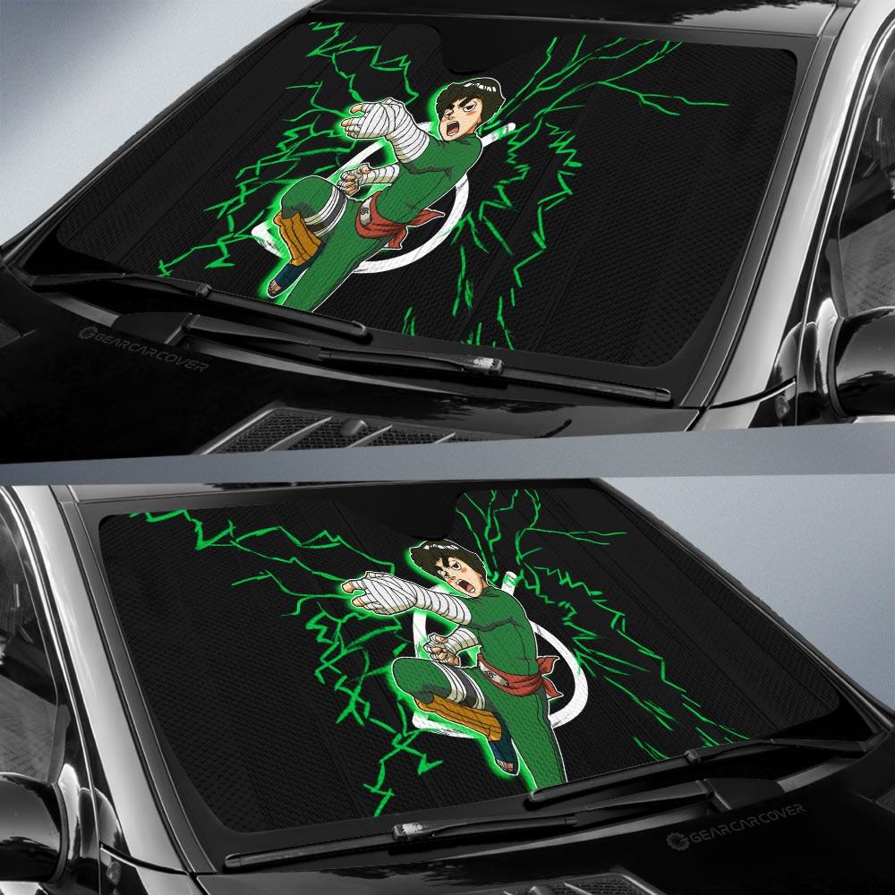 Black Rock Lee Car Sunshade Custom Anime - Gearcarcover - 2