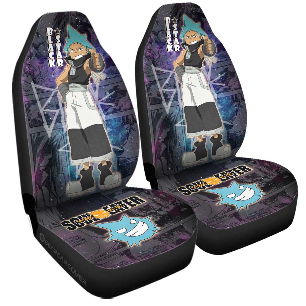 Black Star Car Seat Covers Custom Manga Galaxy Style - Gearcarcover - 3