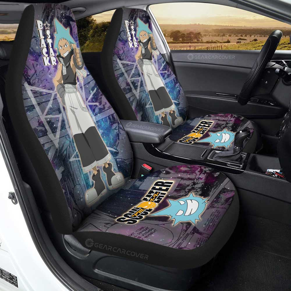 Black Star Car Seat Covers Custom Manga Galaxy Style - Gearcarcover - 1