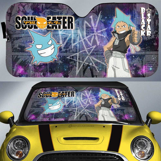 Black Star Car Sunshade Custom Manga Galaxy Style - Gearcarcover - 1