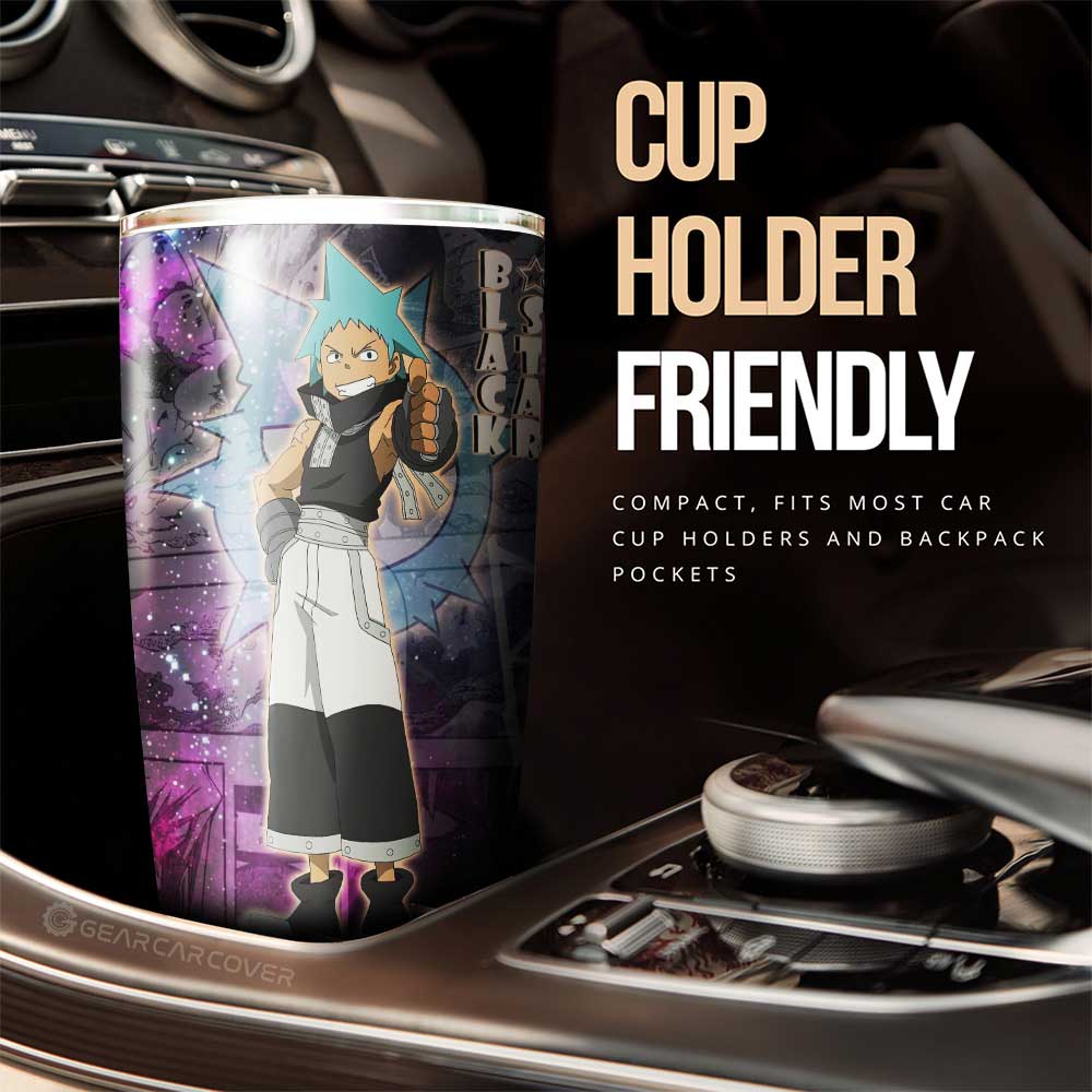 Black Star Tumbler Cup Custom Manga Galaxy Style - Gearcarcover - 2