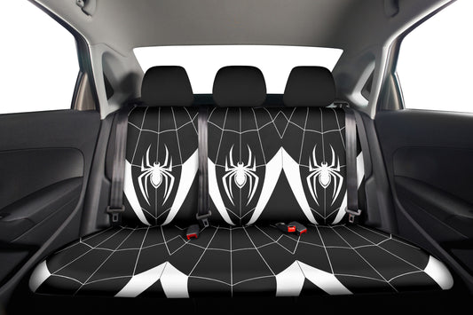 Black & White Spider Car Back Seat Covers Custom Symbol Spider Car Accessories - Gearcarcover - 2