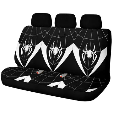 Black & White Spider Car Back Seat Covers Custom Symbol Spider Car Accessories