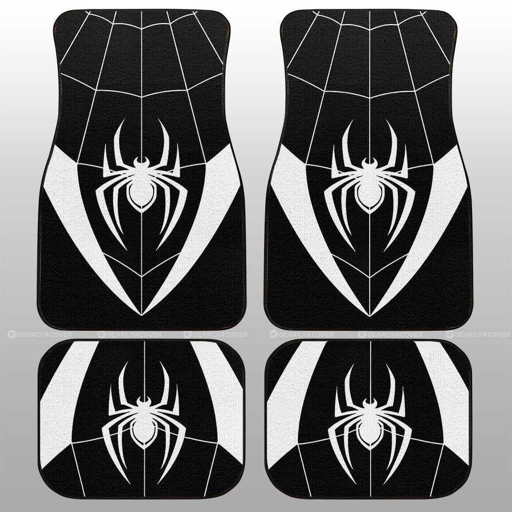 Black & White Spider Car Floor Mats Custom Symbol Spider Car Accessories - Gearcarcover - 2