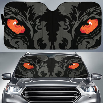 Black Wolf Car Eyes Sun Shade Custom Car Accessories - Gearcarcover - 1