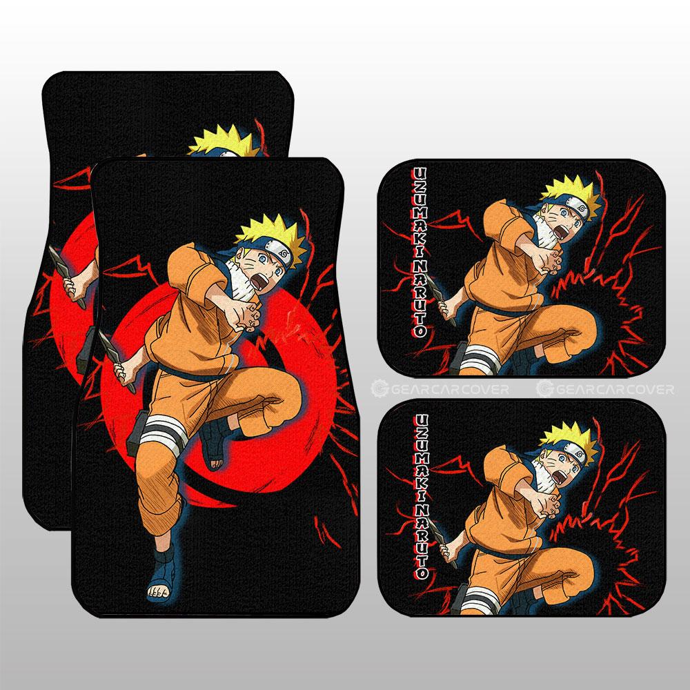 Black Young Uzumaki Car Floor Mats Custom For Fans - Gearcarcover - 1