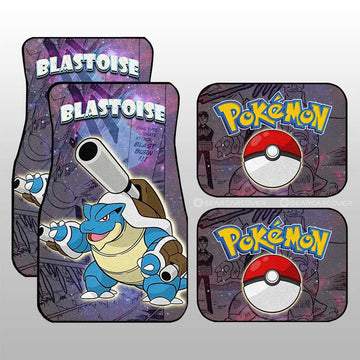 Blastoise Car Floor Mats Custom Anime Galaxy Manga Style - Gearcarcover - 1
