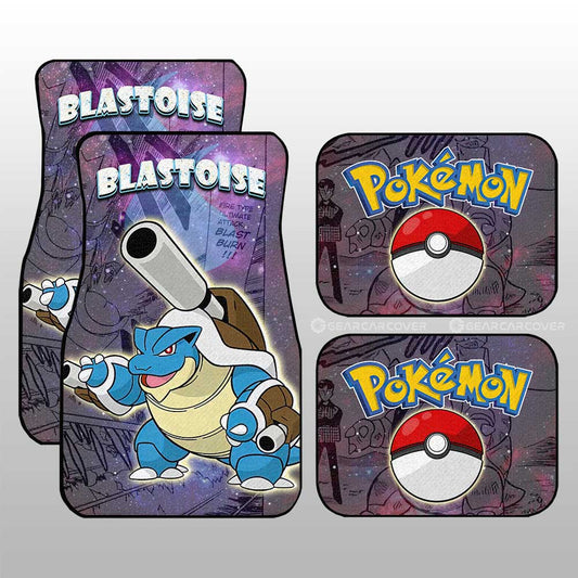 Blastoise Car Floor Mats Custom Anime Galaxy Manga Style - Gearcarcover - 1