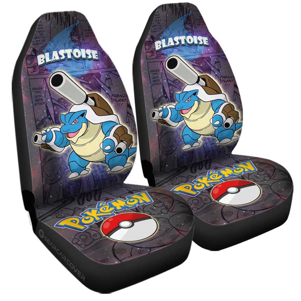 Blastoise Car Seat Covers Custom Anime Galaxy Manga Style - Gearcarcover - 3