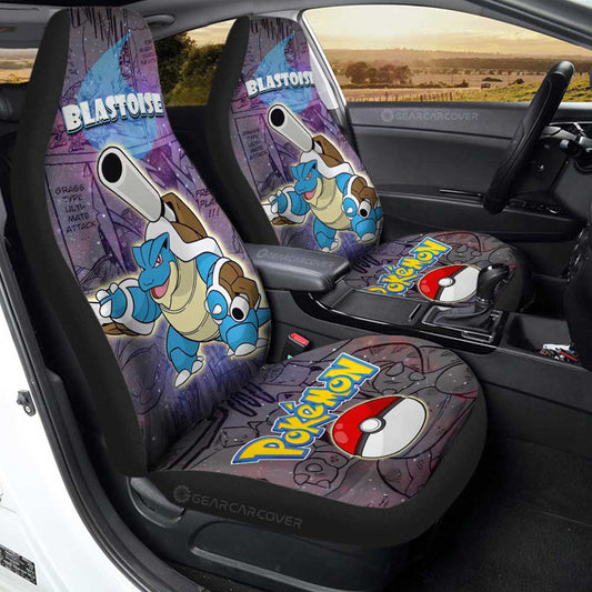 Blastoise Car Seat Covers Custom Anime Galaxy Manga Style - Gearcarcover - 1