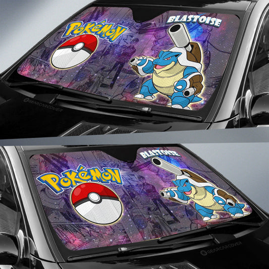 Blastoise Car Sunshade Custom Anime Galaxy Manga Style - Gearcarcover - 2