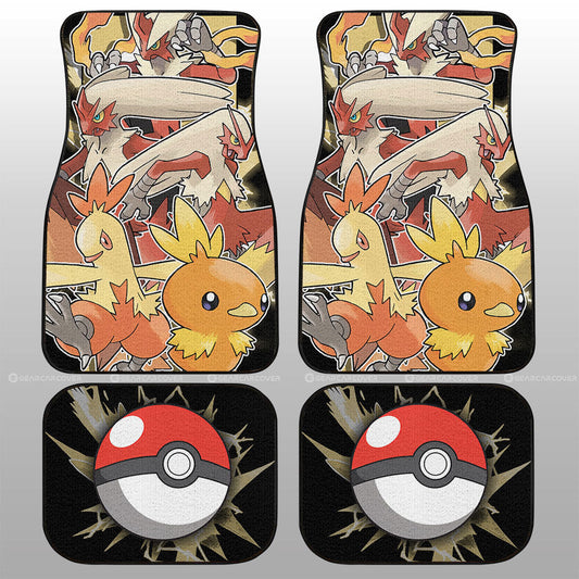 Blaziken Car Floor Mats Custom Car Accessories For Fans - Gearcarcover - 1