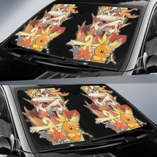 Blaziken Car Sunshade Custom Car Accessories For Fans - Gearcarcover - 2