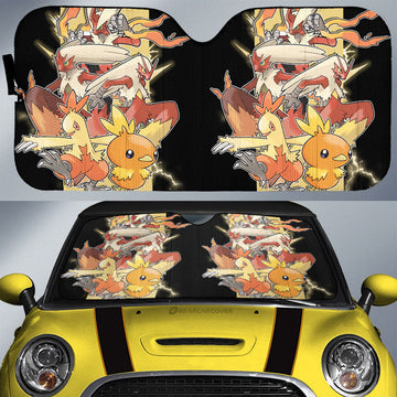 Blaziken Car Sunshade Custom Car Accessories For Fans - Gearcarcover - 1