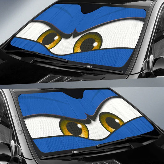 Blue Angry Eyes Car Sunshade Custom Car Accessories - Gearcarcover - 2