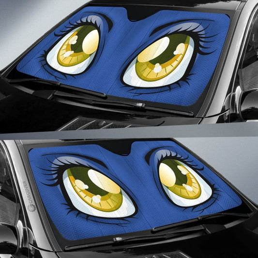 Blue Cute Car Eyes Sun Shade Custom Cool Car Accessories - Gearcarcover - 2