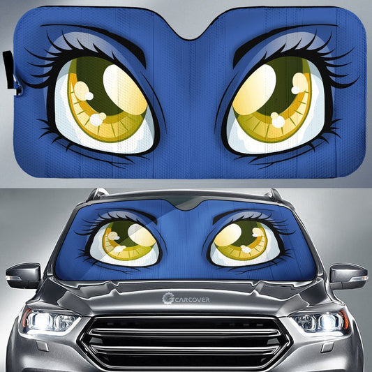 Blue Cute Car Eyes Sun Shade Custom Cool Car Accessories - Gearcarcover - 1