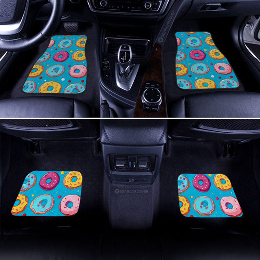 Blue Donuts Car Floor Mats Custom Girly Pattern Car Accessories - Gearcarcover - 2