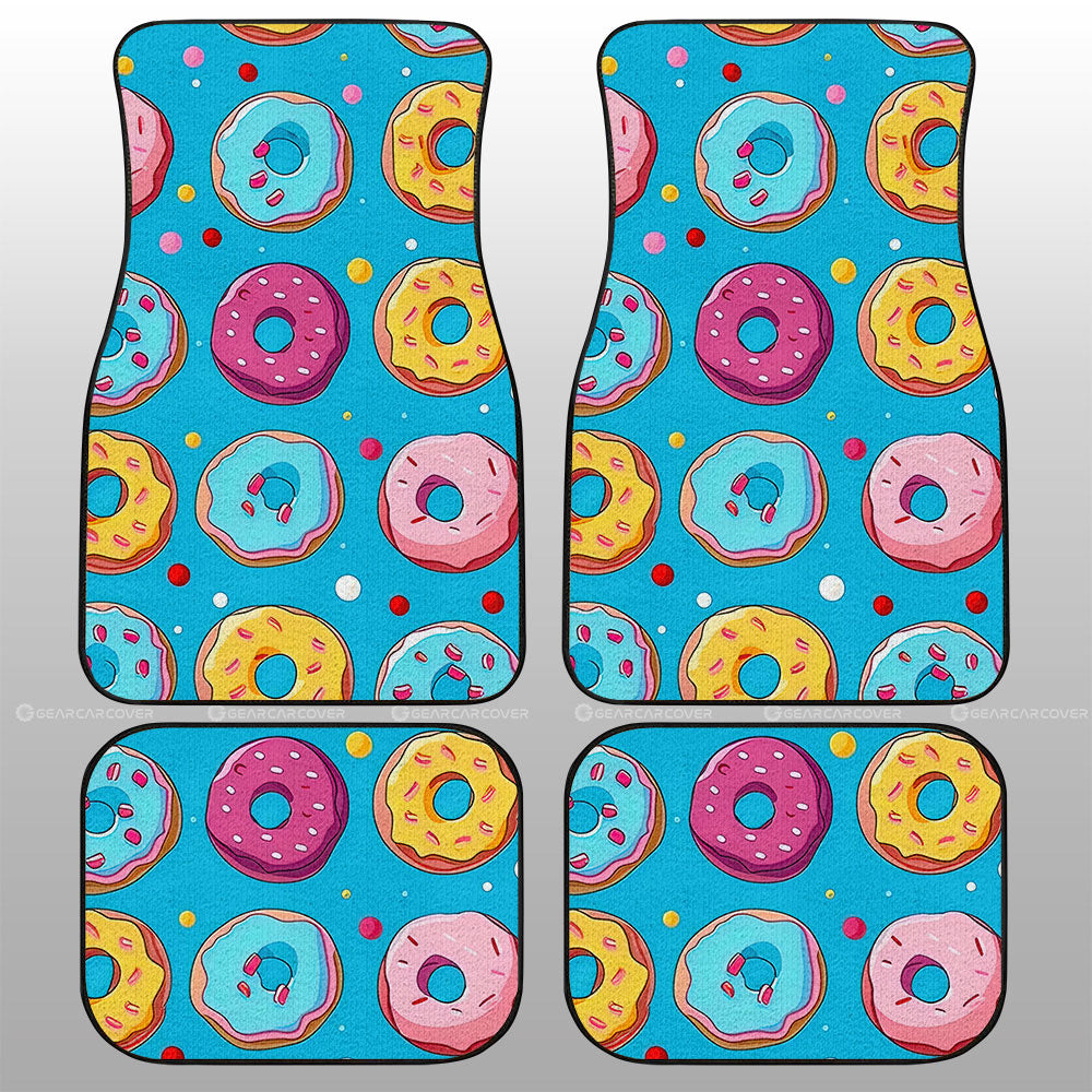 Blue Donuts Car Floor Mats Custom Girly Pattern Car Accessories - Gearcarcover - 1