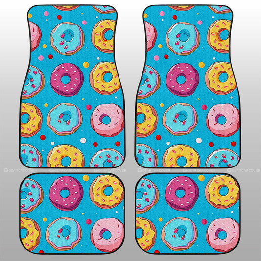 Blue Donuts Car Floor Mats Custom Girly Pattern Car Accessories - Gearcarcover - 1