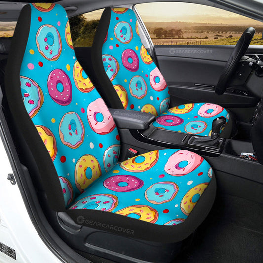 Blue Donuts Car Seat Covers Custom Girly Pattern Car Accessories - Gearcarcover - 2