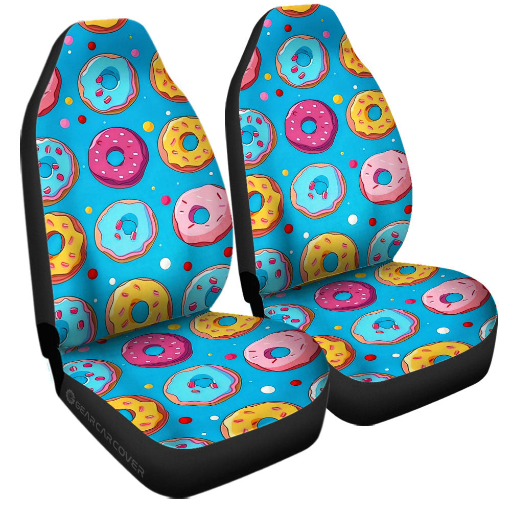 Blue Donuts Car Seat Covers Custom Girly Pattern Car Accessories - Gearcarcover - 3